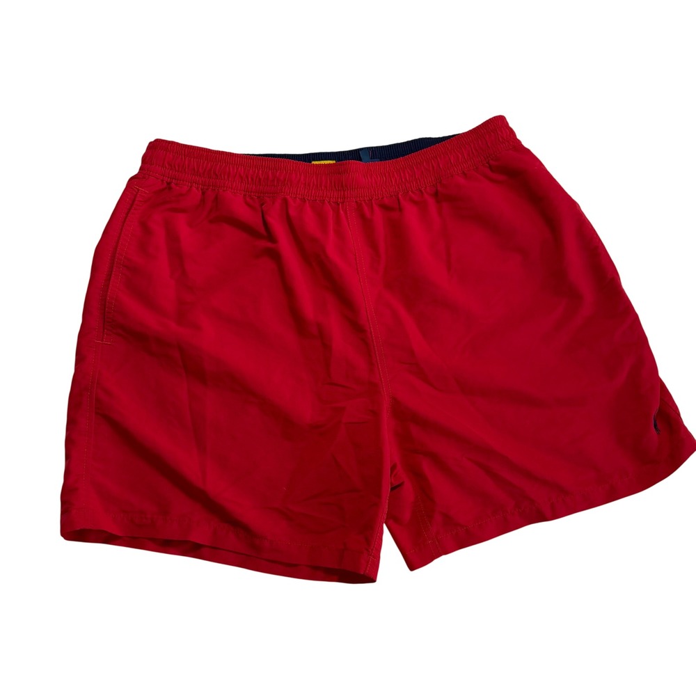 Polo Ralph Lauren Swim Trunks Men XL Red Excellent Mesh Lined Nylon Shorts